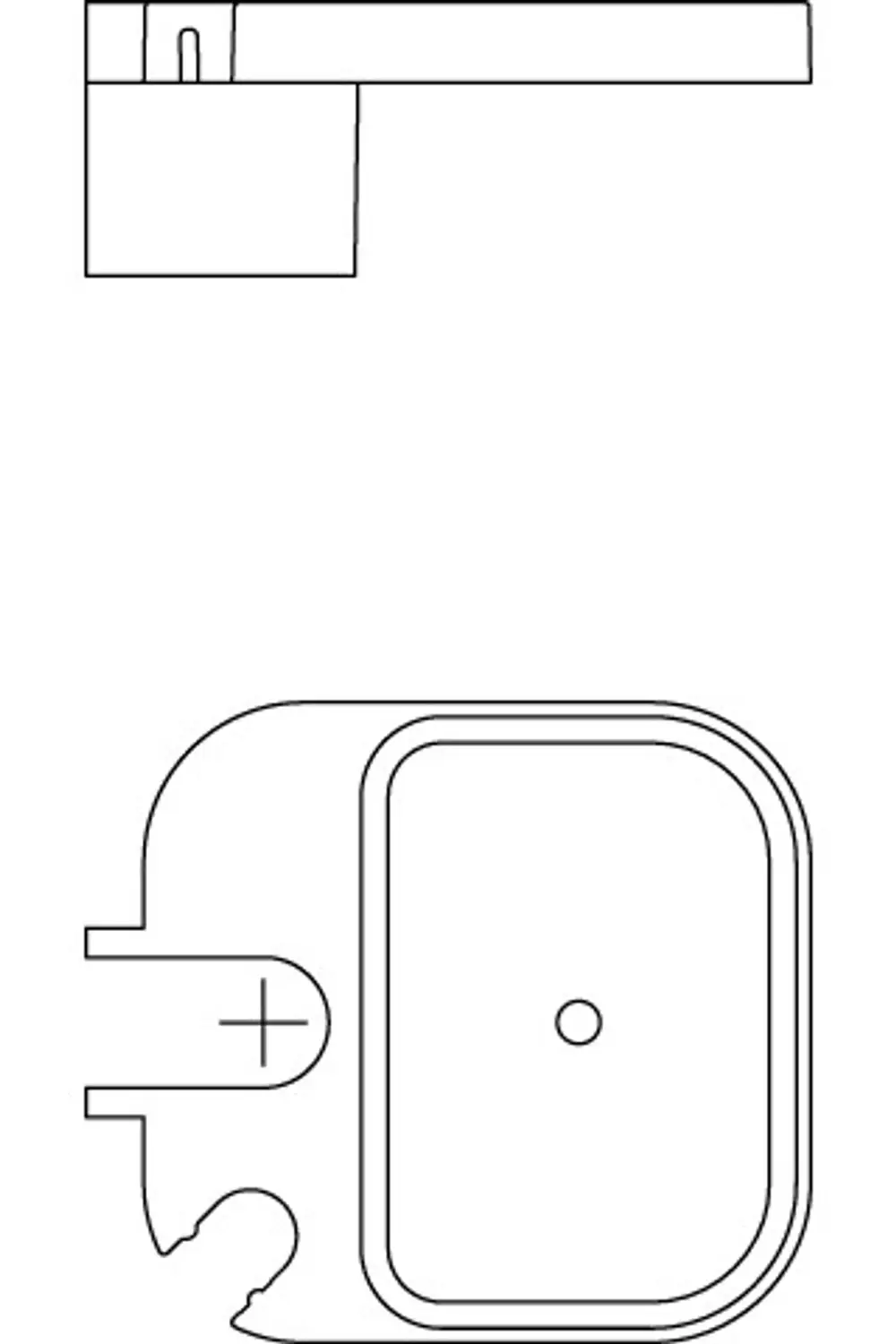 Seifenschale von Ideal Standard, ovales Design mit abgerundeten Kanten und zentraler Ablauflöcher. Sie ist zur Wandmontage gedacht und besteht aus robustem Material.